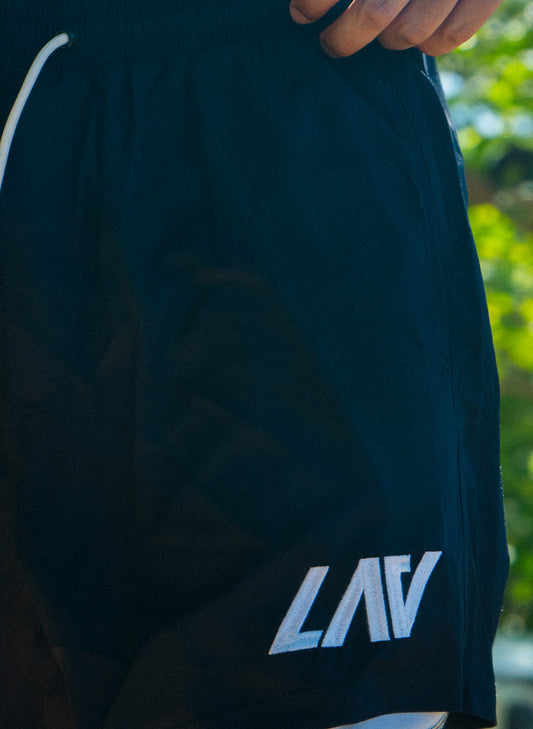 LAV Embroidered Black Short