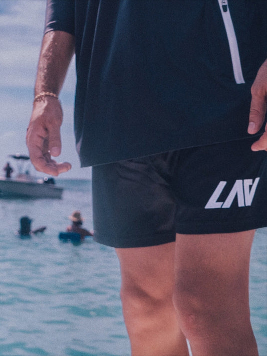 LAV Embroidered Black Short