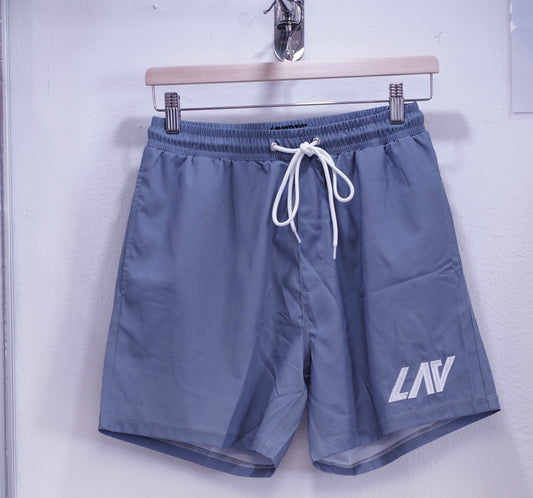 LAV Embroidered Grey Short