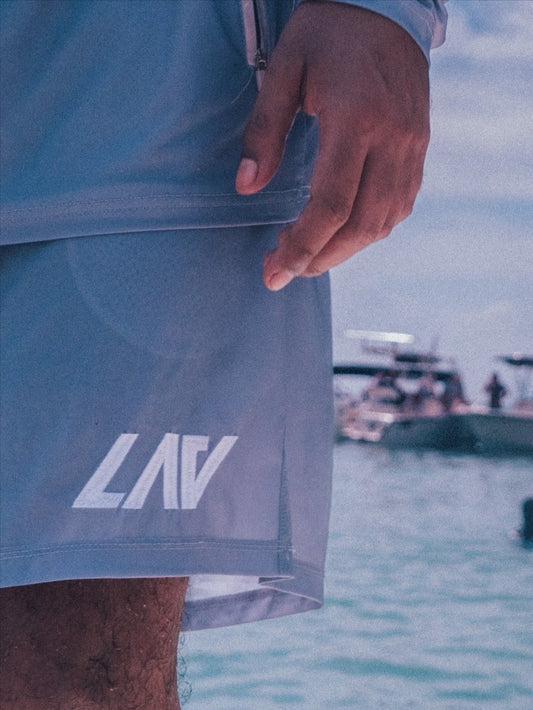 LAV Embroidered Grey Short